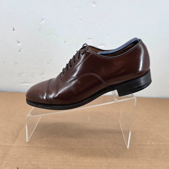 Jhonston & Murphy Optima Oxford Shoes Sz 8 D Brown Cap Toe Fall Leather - Picture 11 of 16